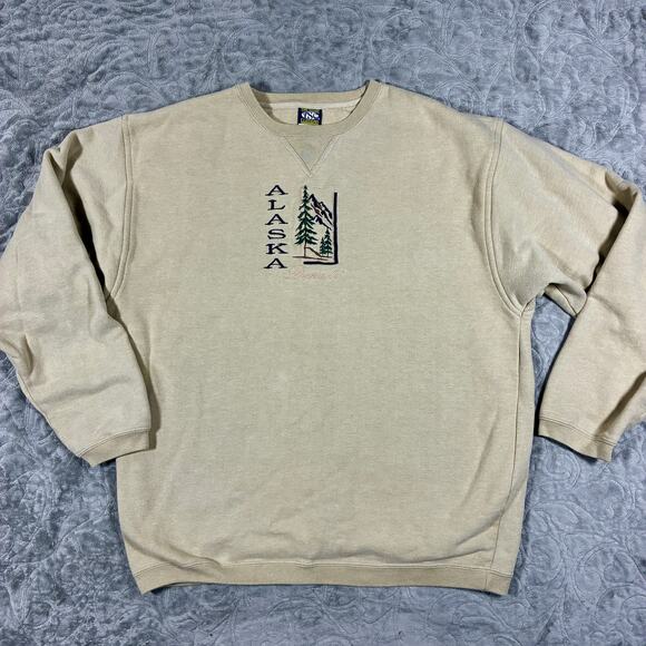 Vintage 90s Alaska Denali Embroidered Sweatshirt Womens M Crewneck Grandmacore - Picture 1 of 10
